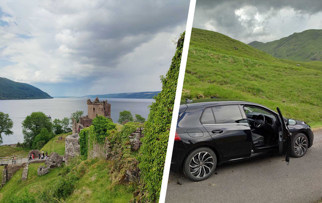 Per Zug nach Schottland – der Rückflug war anstrengender Per Zug nach Skye, Schottland ohne Fliegen, Mietauto