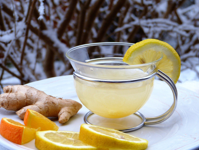 A hot lemon warms you up and provides you with enough vitamin C.