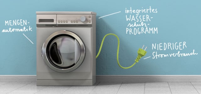 Waschmaschine mit niedrigem Stromverbrauch