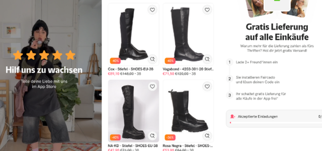 Faircado: Einfach Foto machen und Secondhand finden (Foto: Screenshot Faircado App) Faircado