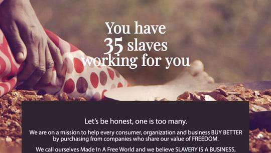 slaveryfootprint.org - Wie viele Sklaven hast Du? slaveryfootprint.org - Wie viele Sklaven hast Du?