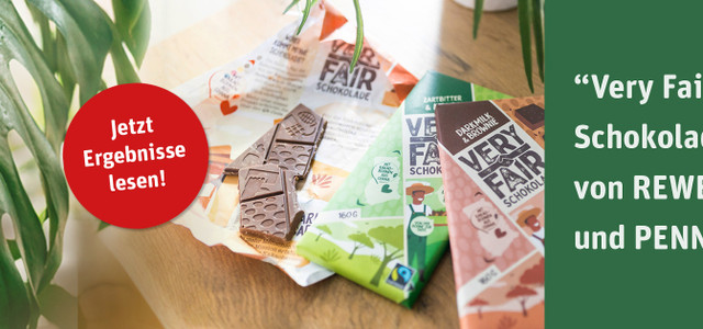 REWE PENNY Produkttest Very Fair-Schokolade Ergebnisse