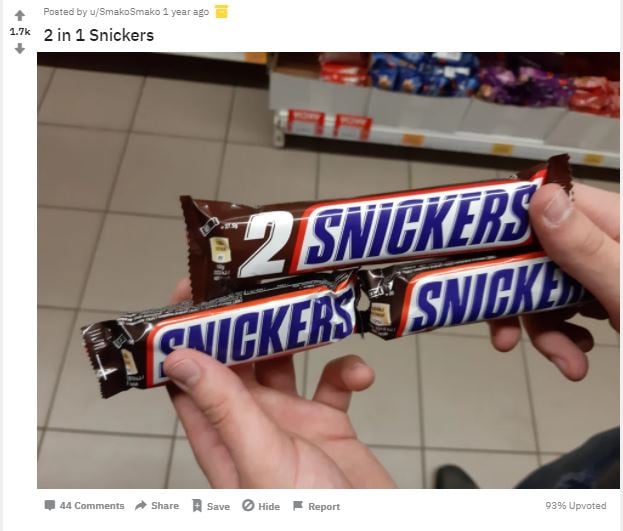 snickers-mogelpackung-s-reddit-SmakoSmako-210215- Mogelpackung, Reddit