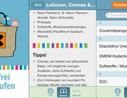 Smartphone-App: 'Giftfrei einkaufen' (Screenshots)