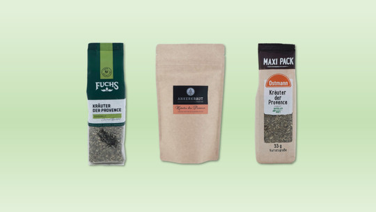 kraeuter-der-provence-marken-testverlierer-oekotest-260226 Drei Verpackungen von Kräutern der Provence: Fuchs, Ankerkraut und Ostmann