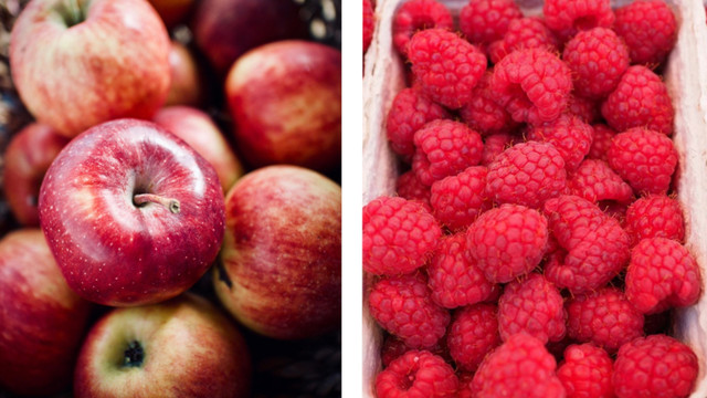 Äpfel und Himbeeren: Lebensmittel, die du im Mai meiden solltest