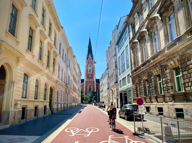 Argentinierstrasse In der Argentinierstraße in Wien entsteht eine neue Fahrradstraße direkt im Zentrum Wiens.