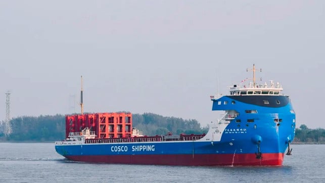 Elektrisches Containerschiff von Cosco Shipping Heavy Industry Elektrisches Containerschiff von Cosco Shipping Heavy Industry