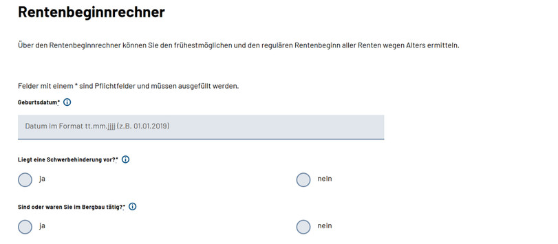Rentenbeginn Und Rentenhohenrechner