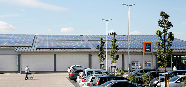 Aldi Süd mit Photovoltaik-Anlage