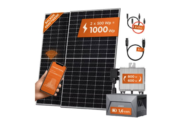 Angebot bij Netto: Balkonkraftwerk van Solarway met Batteriespeicher van Anker