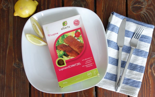 Alberts Lupinenschnitzel Die Süßlupine im Lupinen-Schnitzel von Alberts