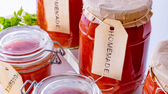Mason jar Tomatenmarmelade