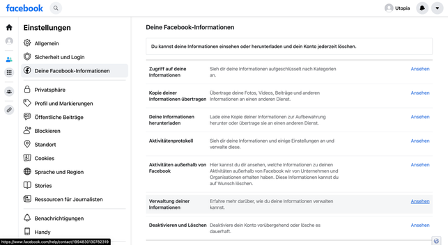 facebook-menue-einstellungen-facebookcom-screenshot-230126_download Facebook Menü: "Einstellungen"