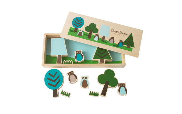 Holzset Spielzeug Kinder Eule von Dwell Studio Holzset Spielzeug Kinder Eule von Dwell Studio