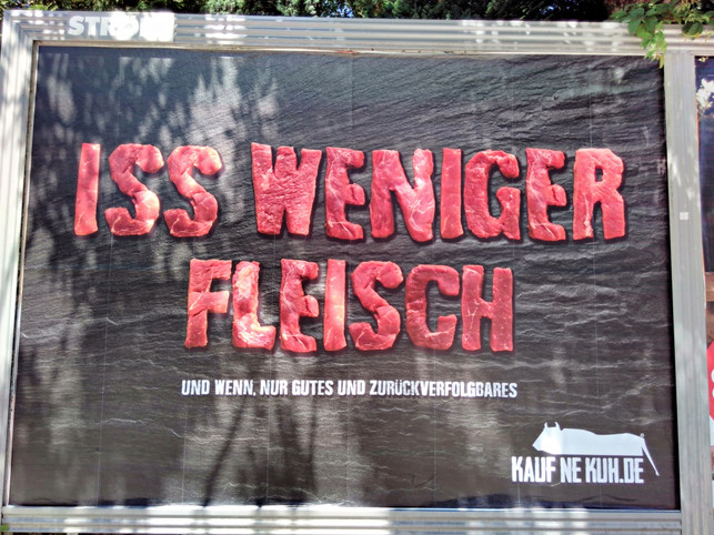 Iss weniger Fleisch Kauf ne Kuh Werbung von Kauf ne Kuh - CowSharing - Geteiltes Fleisch