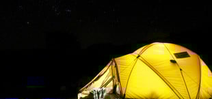 campen im garten zelten