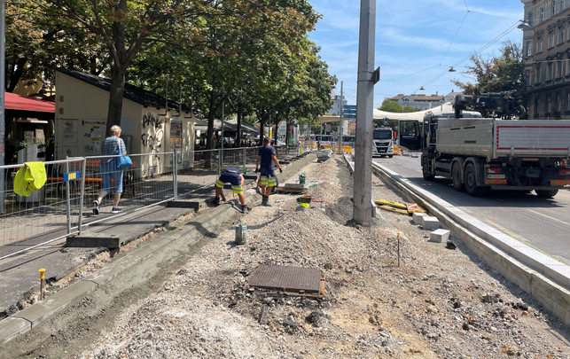baustelle-wien Wird in Wien eine Straße aufgerissen, wird die umweltfreundliche Neugestaltung mitgedacht.