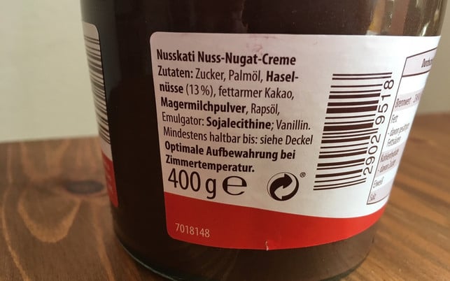 aldi-nusskati-zutaten-u-180430-1280x800 Aldi Nord Schokocreme, Nusskati, Nuss-Nougat, Palmöl