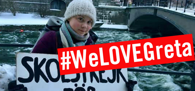 Schüler und Schülerinnen unterstützen Greta Thunberg