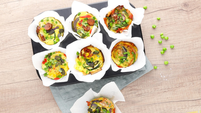 vegetarische Frittata-Muffins mit Gemüse vegetarische Frittata-Muffins mit Gemüse