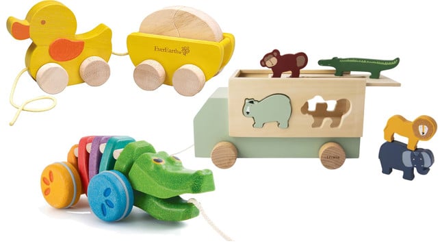 geschenke-kinder-nachziehspielzeug Geschenke für Kinder: Nachhaltige, ungiftige & faire Geschenkideen - Nachziehspielzeug