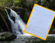 Nationalpark USA Mädchen Brief Stein