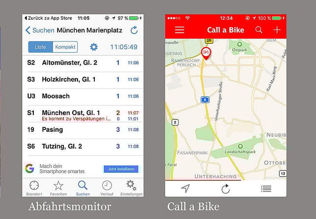 Grüne Apps:  Eco-Traveller, Abfahrtsmonitor, Call-a-Bike Die besten Apps: Eco-Traveller, Abfahrtsmonitor, Call-a-Bike