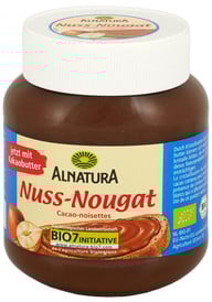Alnatura hat einen Nuss-Nougat-Aufstrich ohne Palmöl im Sortiment Bio-Hersteller Alnatura hat einen Nuss-Nougat-Aufstrich im Sortiment