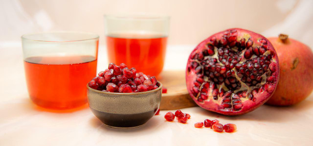 Pomegranate mother juice tastes more bitter than regular juice.