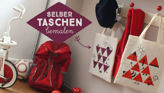 DIY Stoffbeutel, Jutebeutel selber bemalen DIY Stoffbeutel, Jutebeutel selber bemalen