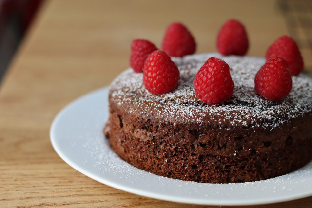 Chocolate cake is a classic sweet comfort food.