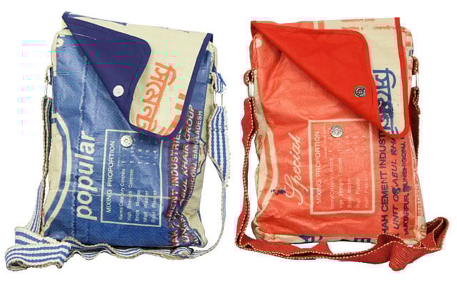 Messenger-Tasche aus alten Zementsäcken Messenger-Tasche aus alten Zementsäcken - ein ausgefallenes und nachhaltiges Geschenk