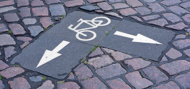 Fahrradweg-Markierung