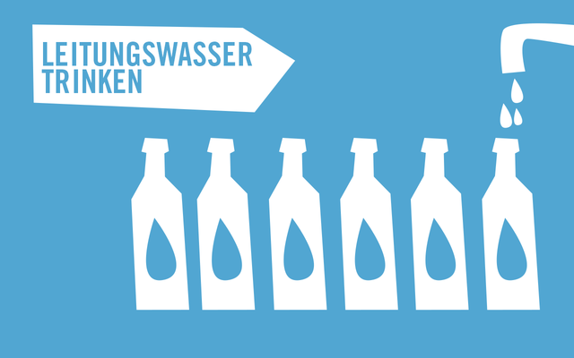 Trinkwasser statt nicht-regionale Wasser-Produkte Trinkwasser statt nicht-regionale Wasser-Produkte