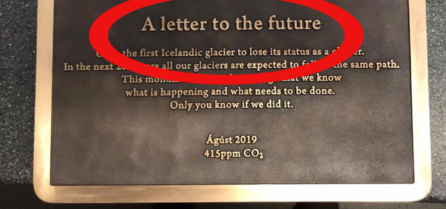Gletscher, Island, Gedenktafel, Klimawandel