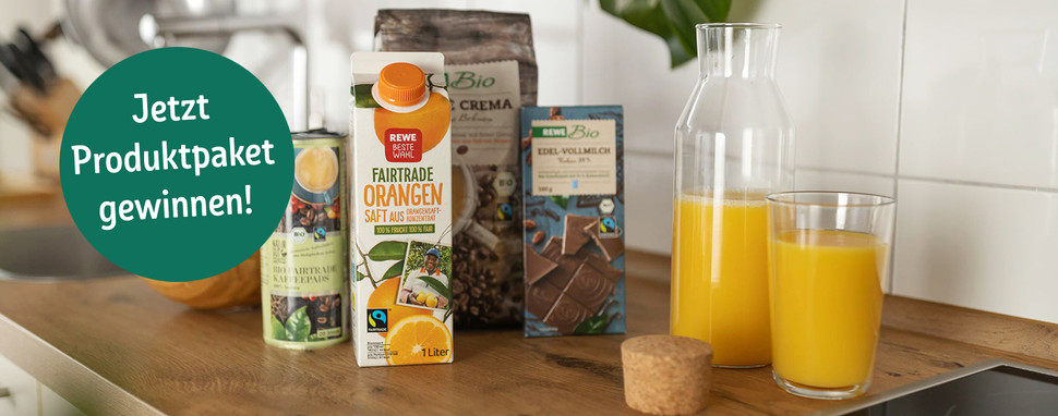 REWE Gewinnspiel PENNY Produktpaket gewinnen Fairtrade fairer Handel