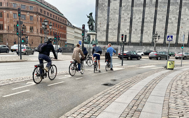 Getrennte Rad- und Fußwege in Kopenhagen Getrennte Rad- und Fußwege in Kopenhagen