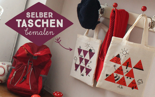 DIY Stoffbeutel, Jutebeutel selber bemalen Anleitung DIY Stoffbeutel, Jutebeutel selber bemalen Anleitung