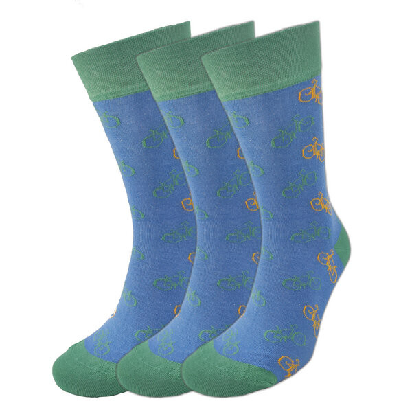 NachhaltigeSocken-Fahrraddruck-BLSOrganic-Avocadostore BLS Organic: Bunt bedruckte Fahrradsocken