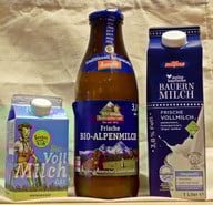 "Frisch" sind alle, "Frischmilch" nur die Milch in der Mitte "Frisch" sind alle, "Frischmilch" nur die Milch in der Mitte