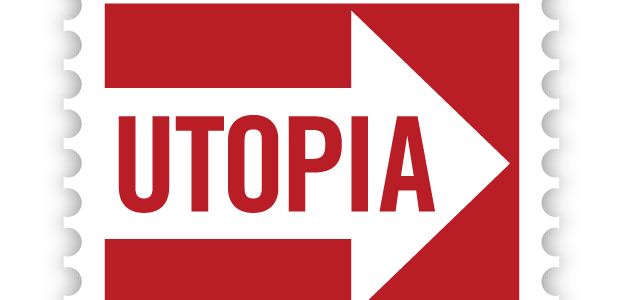Utopia Logo Briefmarke