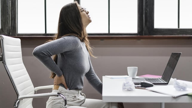 An ergonomic workplace is important for back health.