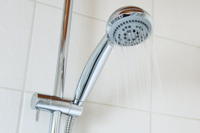 Make sure the water pressure is low when you shower.